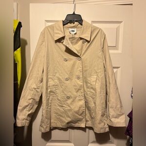 Old Navy double breasted Khaki Coat - Size L